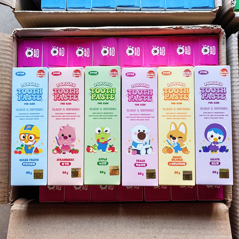 Kem đánh răng trẻ em Pororo Toothpaste For Kids Hàn Quốc 80g