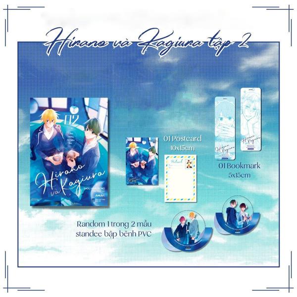 Sách - Hirano Và Kagiura - Tập 2 - Tặng Kèm Bookmark Hai Mặt + Postcard + Random 1 Trong 2 Mẫu Standee PVC Bập Bênh