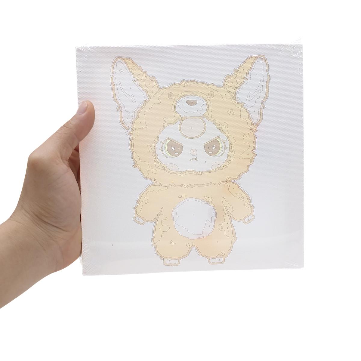 Tranh Tô Màu Số Hóa Baby Three Litte Fox - 20 x 20 cm - Dali K421