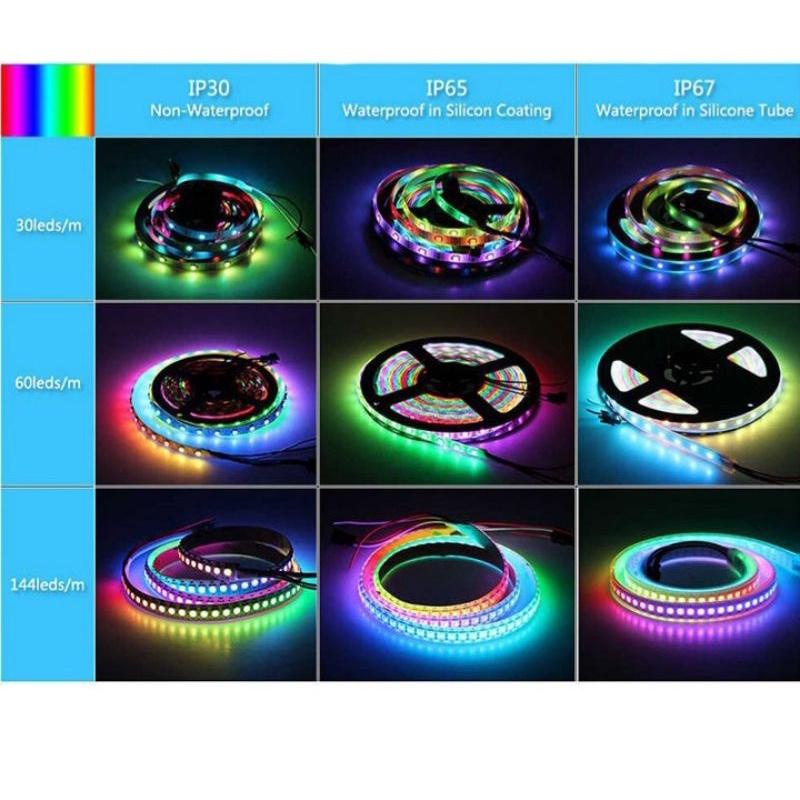 Dây 5 mét led đổi màu RGB WS2812B 5V loại 60 led / 1m