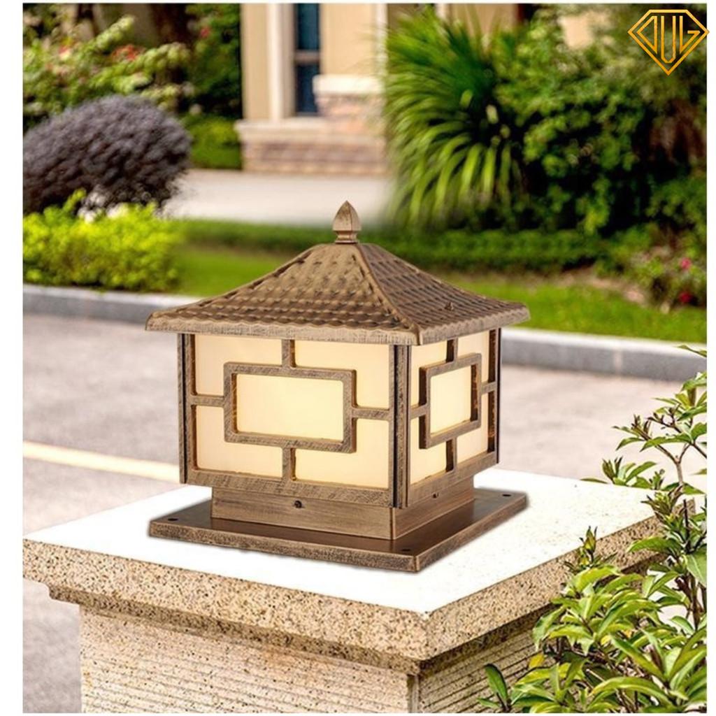 Đèn Trụ Cổng Hợp Kim Nhôm Sơn Tĩnh Điện, Đèn Trang Trí Ngoài Trời, Sân Vườn Cao Cấp DVLL - Mẫu 2