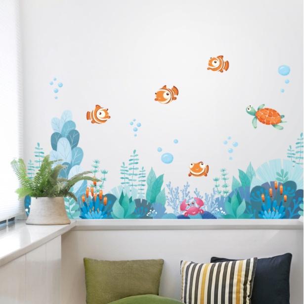 Decal trang trí tường - Đại dương xanh