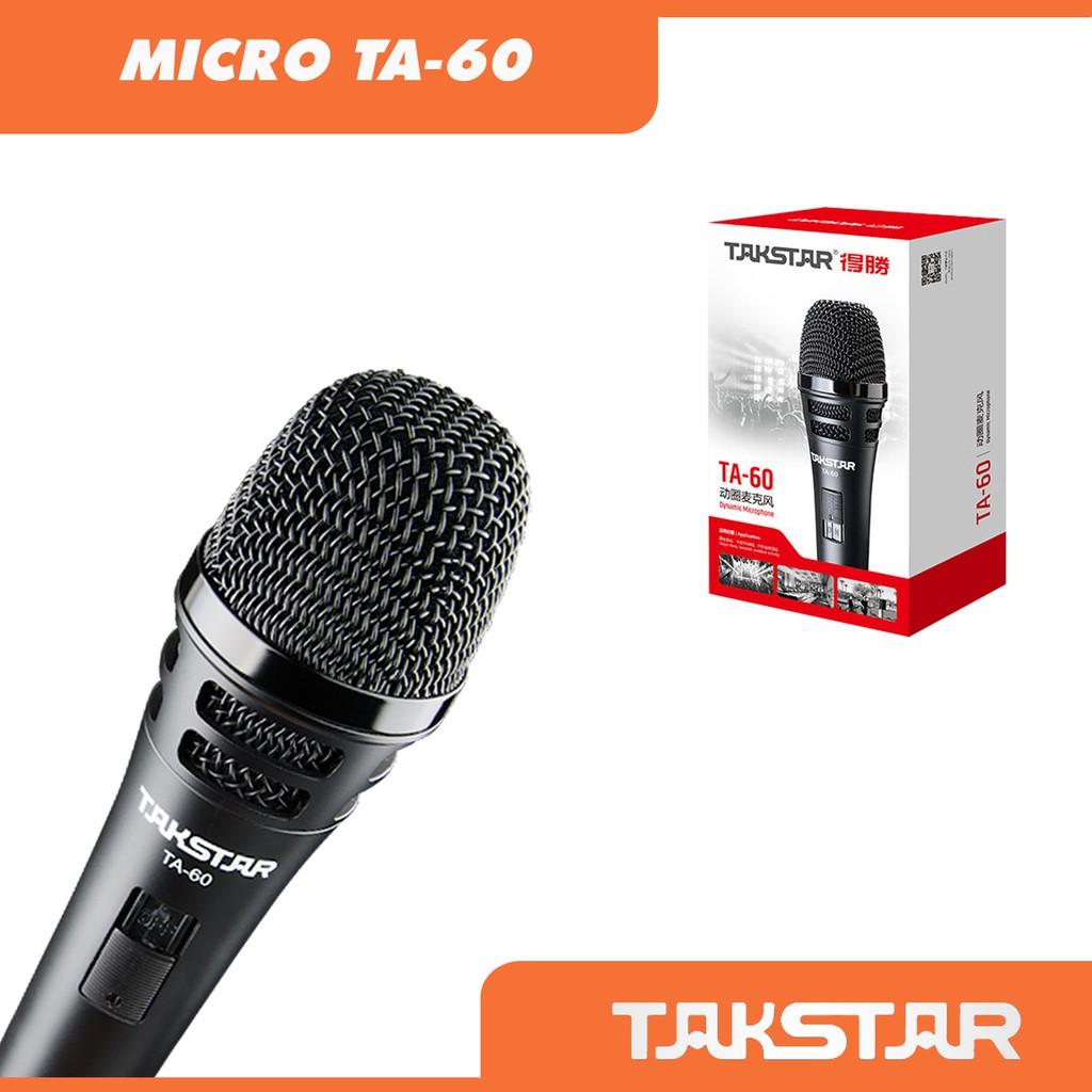 Micro hát karaoke có dây Takstar TA-60, mic hát karaoke TA60, hành chính hãng