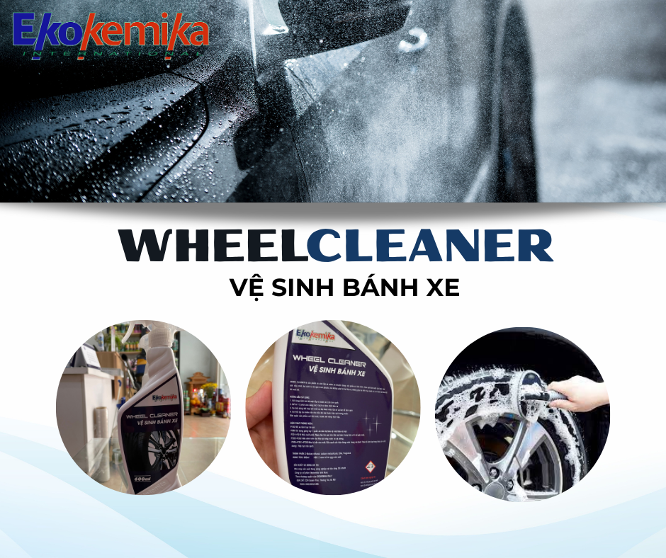 DUNG DỊCH LÀM SẠCH VÀ TẨY Ố VÀNG TRÊN LỐP Ô TÔ, XE MÁY WHEEL CLEANER 600ML THƯƠNG HIỆU EKOKEMIKA