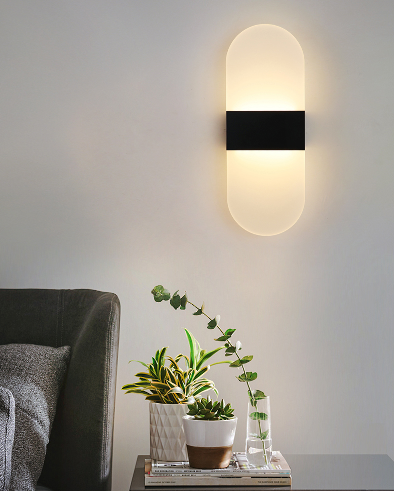 Đèn tường LED phòng ngủ ánh sáng vàng ấm cảm biến cơ thể người, có thể sạc HomeLuxury Nordic