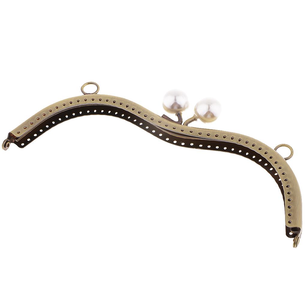 2 Chiếc Retro Kim Loại Ví Clutch Cầm Tay DIY Túi Thủ Công Khung Móc Cài Khóa