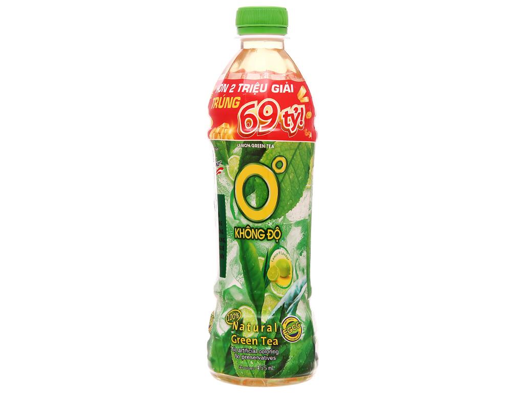 Combo 6 chai trà xanh không độ vị chanh 455ml