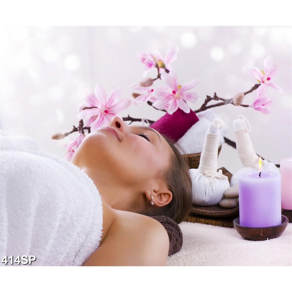 TRANH DÁN TƯỜNG 3D SPA NHẸ NHÀNG SP414 - TRANH NAIL - PHUN XĂM - SALON TÓC - NỐI MI - YAN SHOP