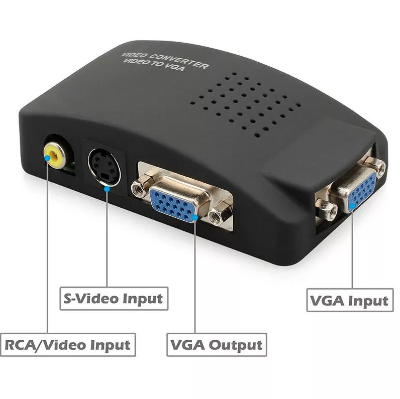 Bộ chuyển đổi Video, Svideo sang VGA dùng kết nối tin hiệu hình ảnh các thiết bị khác nhau