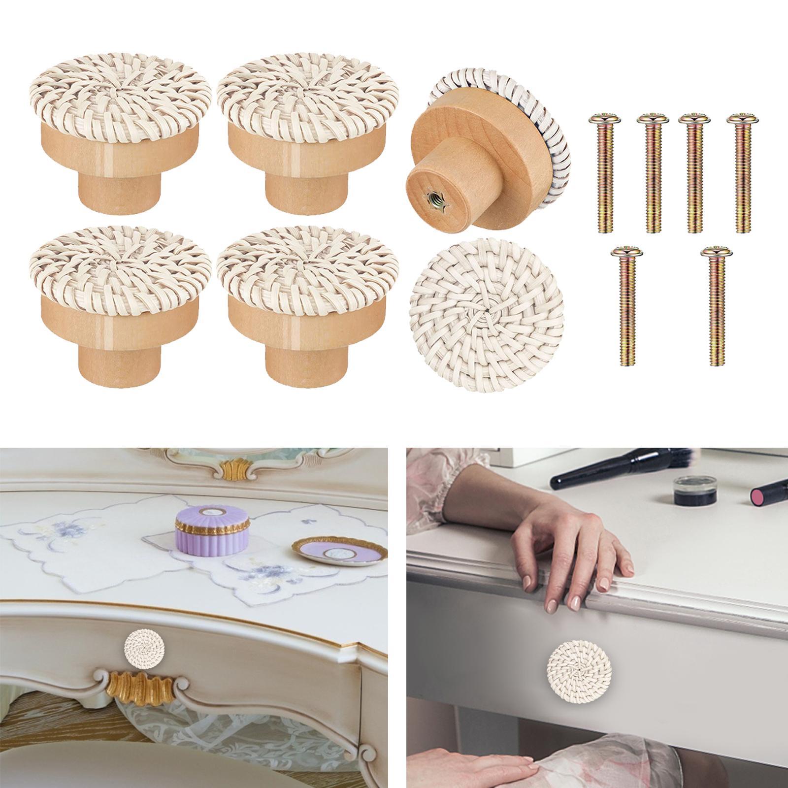 Rattan Dresser Knobs Cabinet Knobs Cabinet Pull Door Handle for Door Drawer