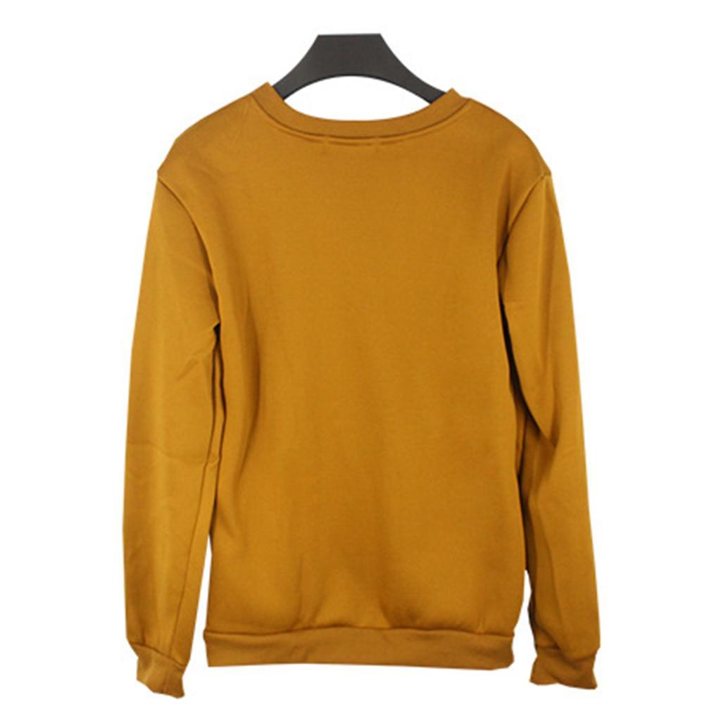 Men's Women's Crewneck Fleece Sweatshirt Plain Pullover Crew Neck 2XL