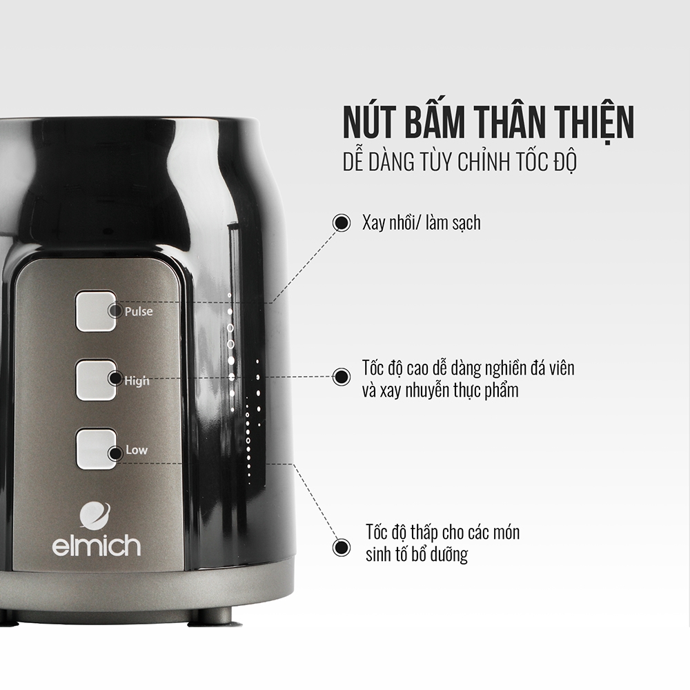 Máy Xay Sinh Tố Elmich BLE-1840OL  - Hàng Chính Hãng