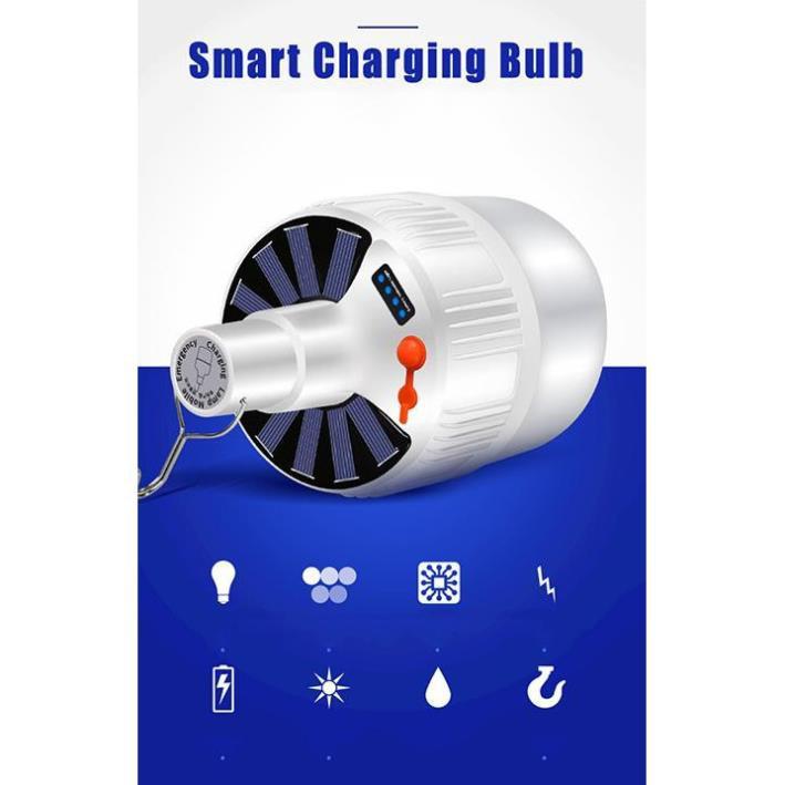 Đèn tích điện Đèn năng lượng mặt trời công suất 100W -5 chế độ sáng-có điều khiển từ xa