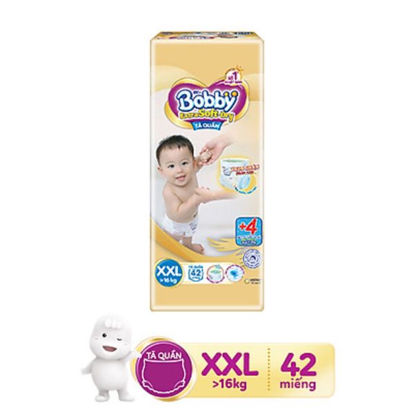 Tã Quần Cao Cấp Bobby Extra Soft Dry XXL42 + 4