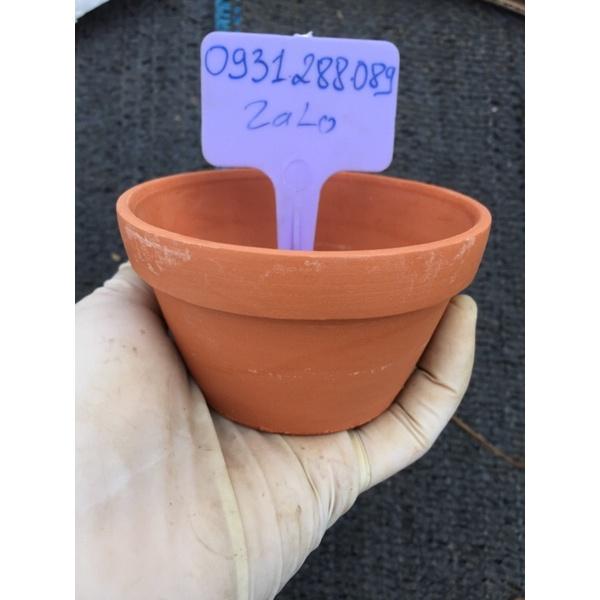Chậu đất nung lùn 9:5cm trồng sen đá xương rồng