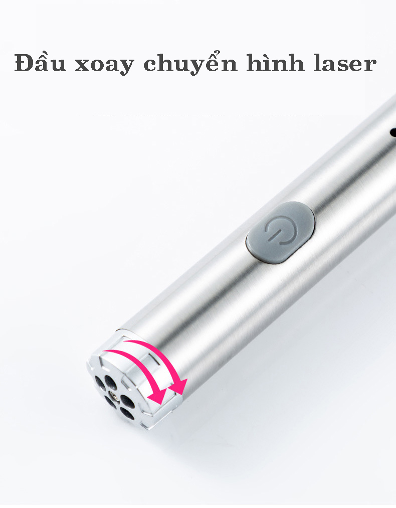 Đèn pin laser mini sạc điện cổng USB chiếu nhiều hình ngộ nghĩnh trêu mèo