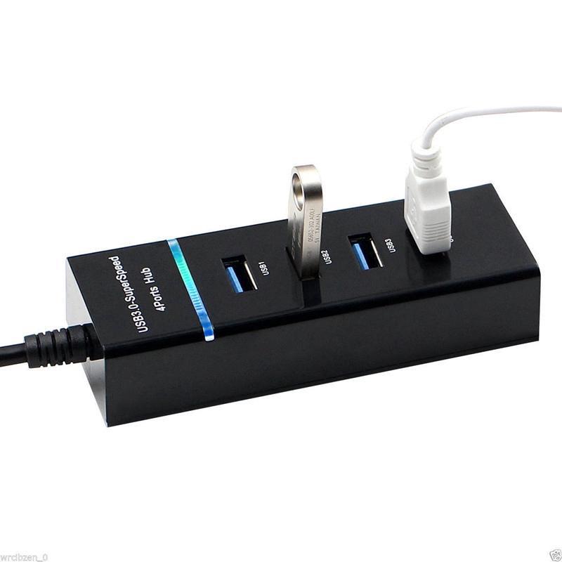Hub Chia 4 Cổng USB 2.0 Tốc Độ Cao Tương Thích Windows PC/Mac/Laptop/Máy In Di Động HDD