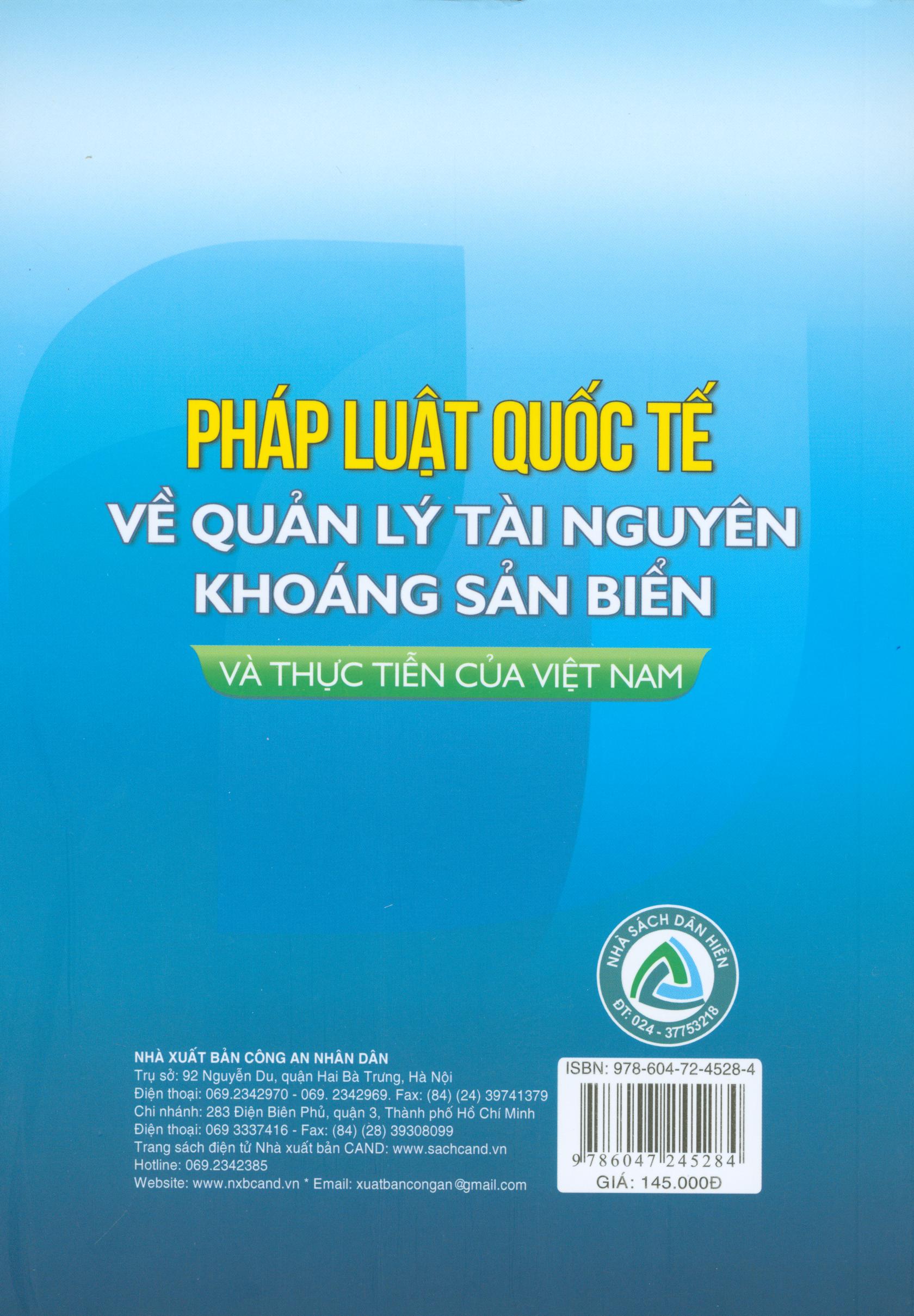 Pháp Luật Quốc Tế Về Quản Lý Tài Nguyên Khoáng Sản Biển Và Thực Tiễn Của Việt Nam