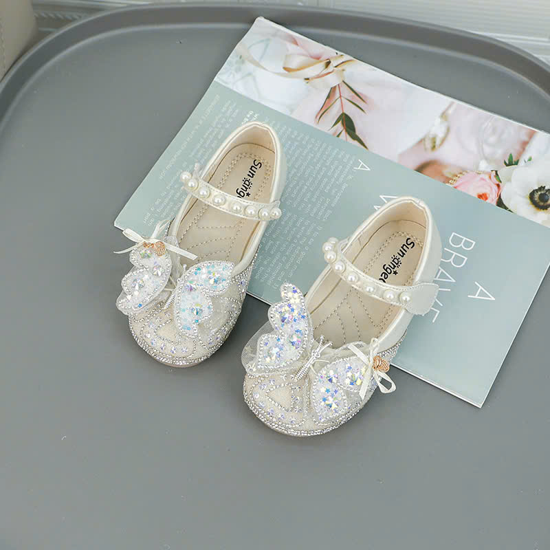Giày công chúa đính đá lấp lánh cho bé gái dự tiệc sang trọng size 21-35 hàng Quảng Châu cao cấp