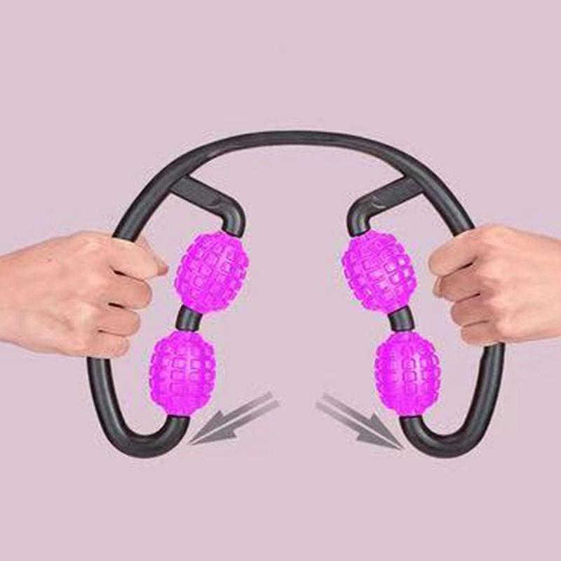 4 Bánh Xe Máy Massage Tập Yoga Vòng Chân Kẹp Chân Đẹp Stovepipe Cơ Lăn Massage Con Lăn Xốp Chân Stovepipe Máy Mát Xa