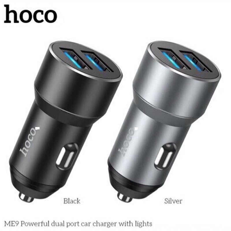 Tẩu Sạc Nhanh Xe Hơi DÀnh Cho Hoco. ME9 2 Cổng USB 2.4A Hàng Chính Hãng