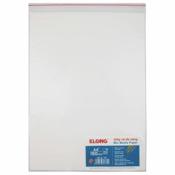 Giấy vẽ A4+ - 150 GSM - 25 tờ/tập; MS: 769