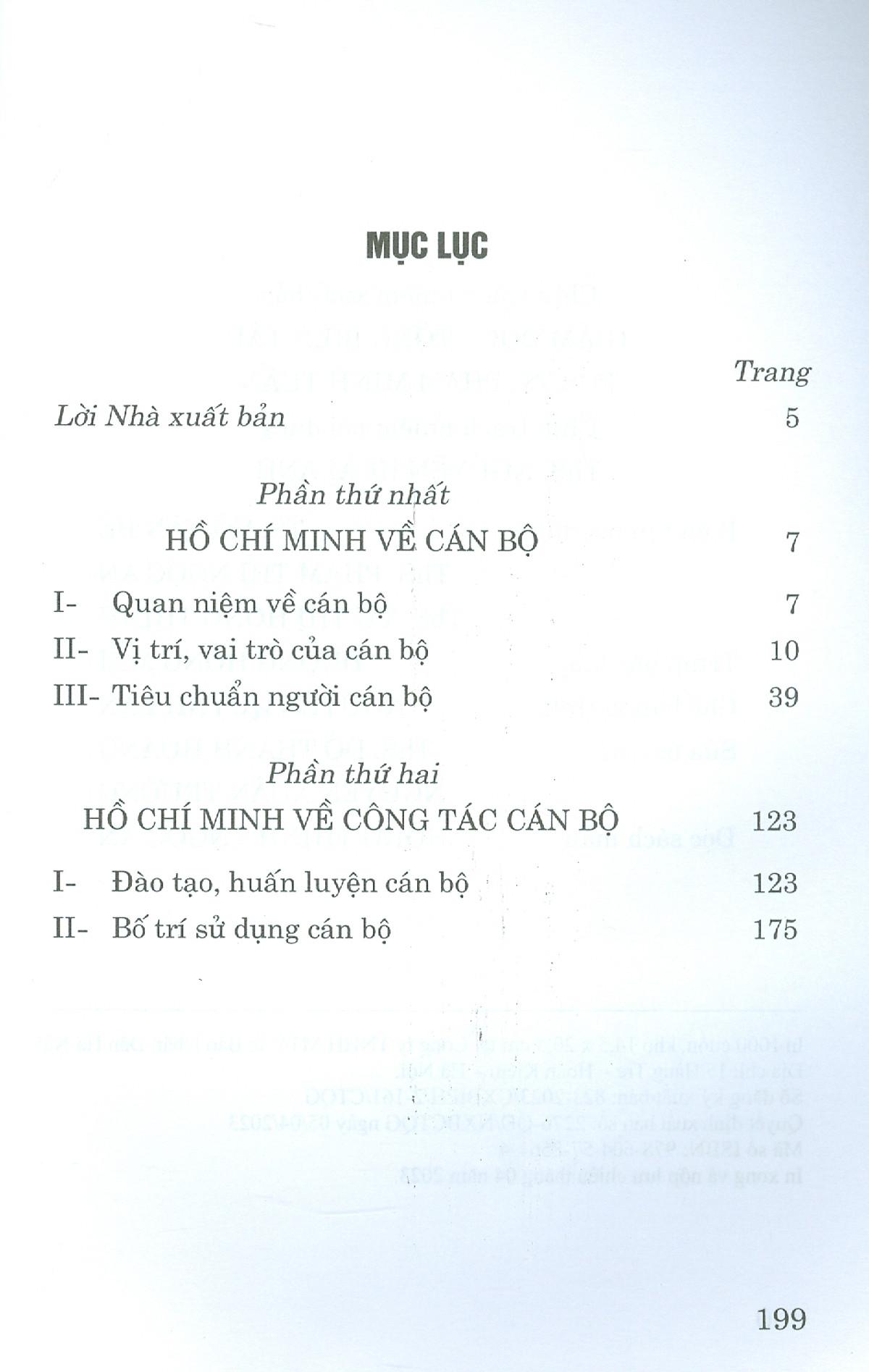 Hồ Chí Minh - Về Cán Bộ Và Công Tác Cán Bộ