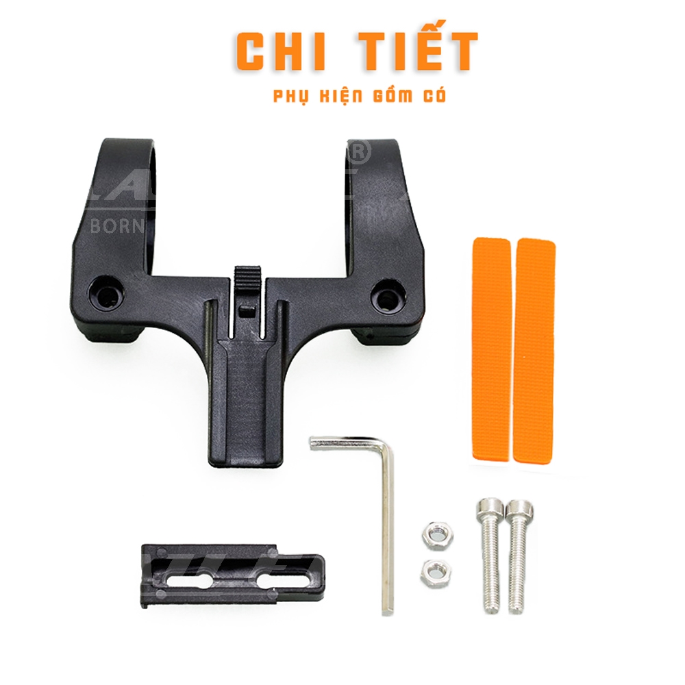 Pát Giữa Ghi Đông Xe Đạp CDTR-ML (Chân Đế Trượt) Cho Đèn Pin, Đèn Pha Xe Đạp (có kèm rãnh trượt để thay) Giúp Tiết Kiệm Không Gian Mai Lee 