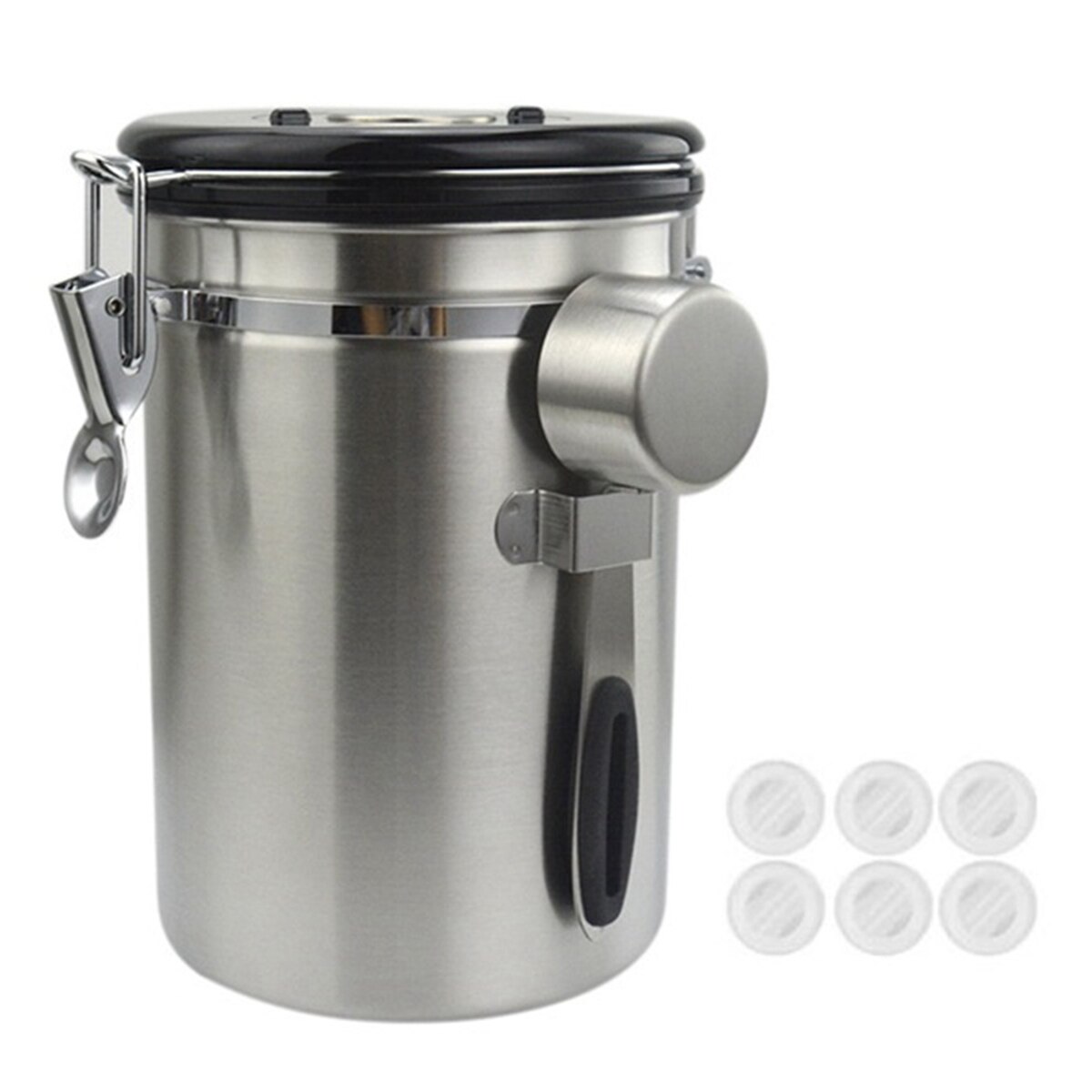 Hộp đựng cà phê 1.5L thép không gỉ Coffee Bean Container kèm muỗng