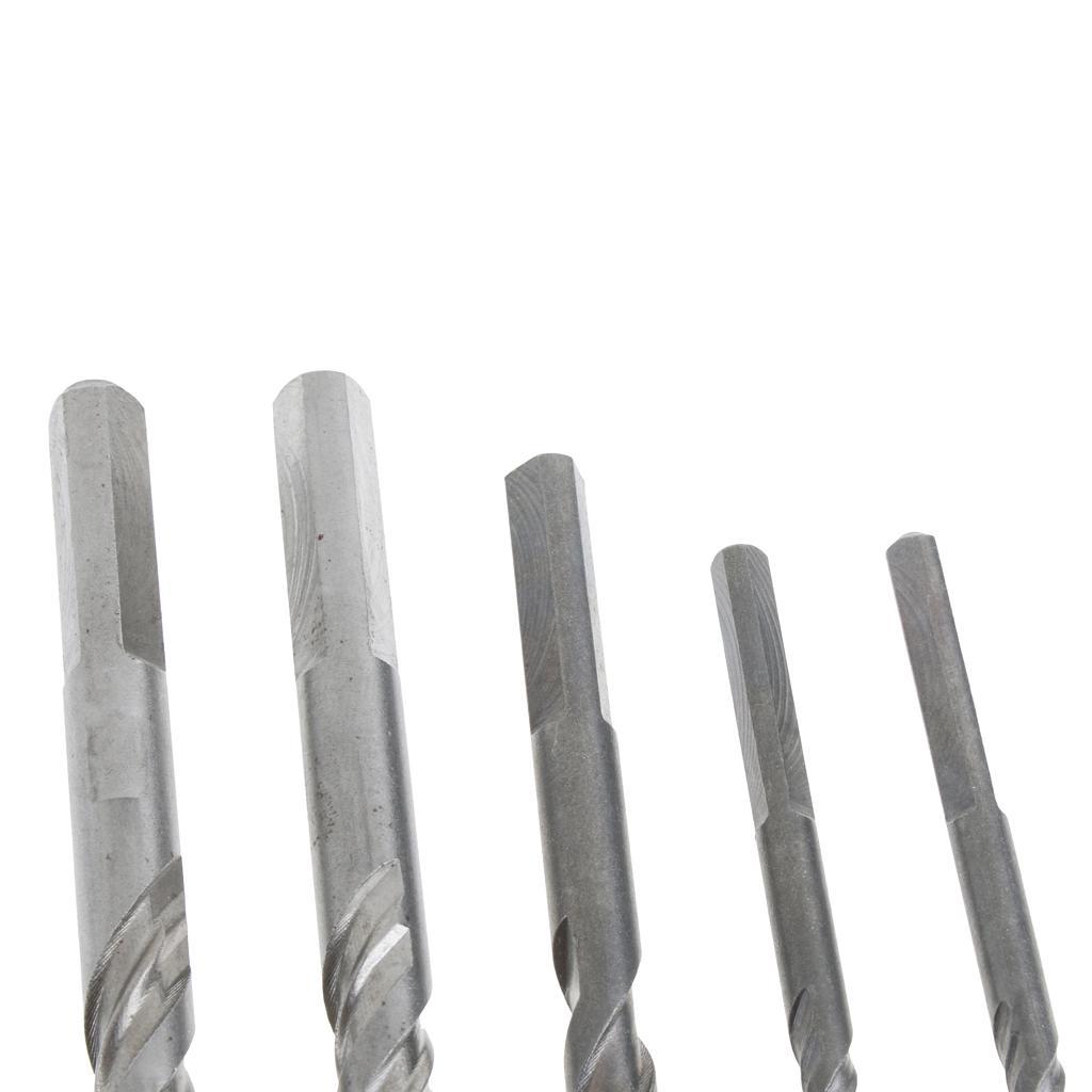 Set Of 5 Pcs Multi-purpose Glass Drill Bits Wood Concrete Quartz Sand Blasted extremely durable, withstand friction of drilling into glass