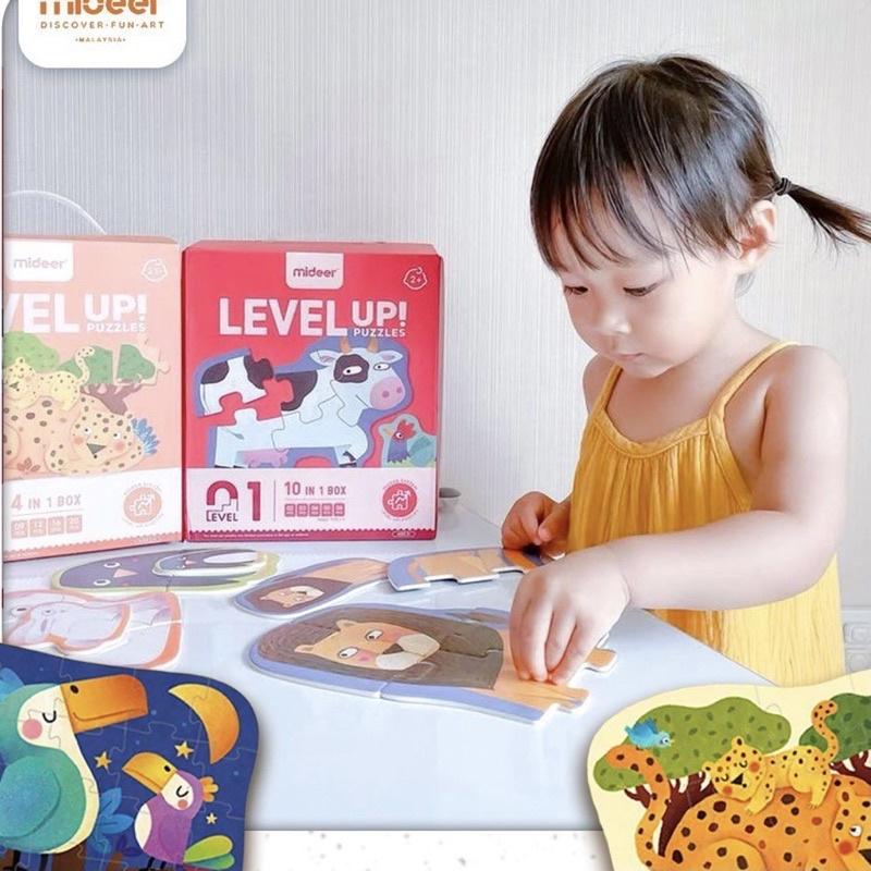 Bộ xếp hình cho bé Mideer Puzzles Level Up, Đồ chơi giáo dục trẻ em từ 1,2,3,4,5,6,7 tuổi