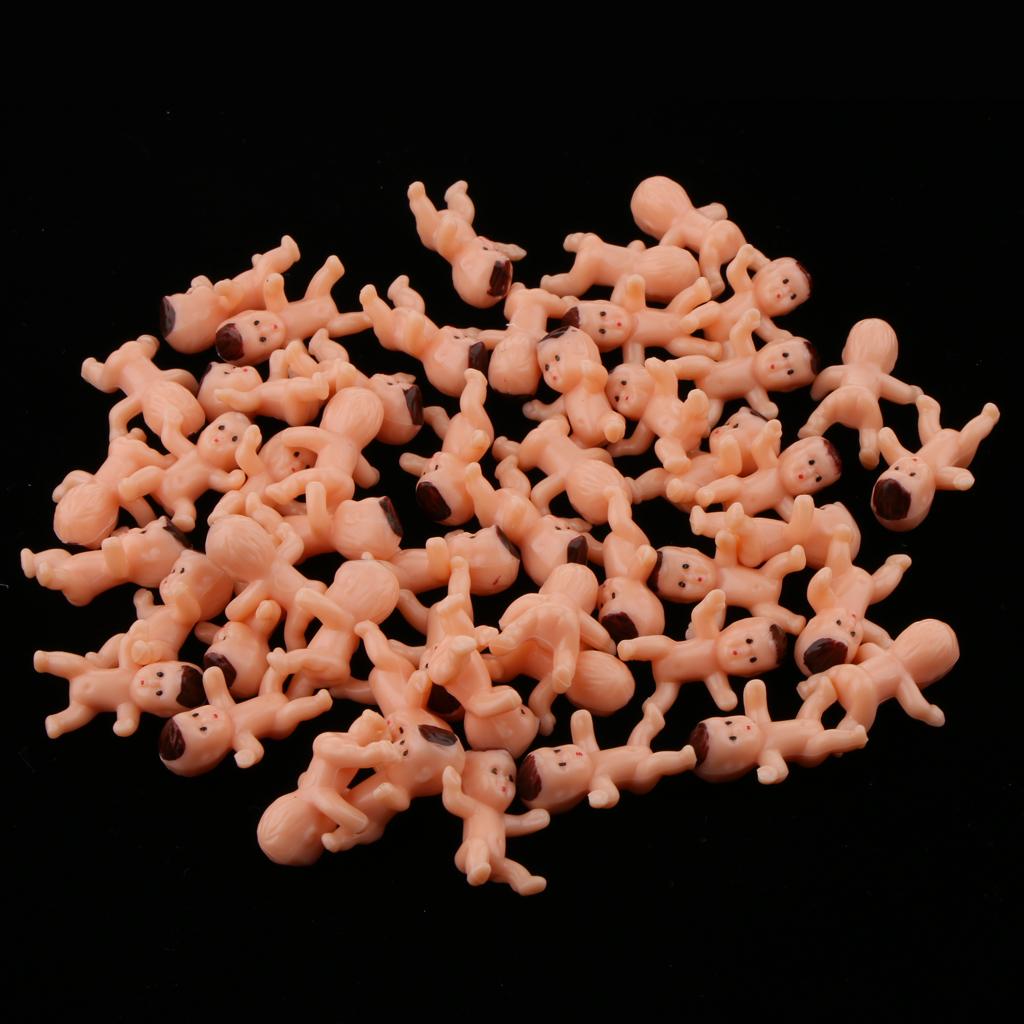 150 Pieces 1" Mini Plastic Babies Newborn Baby Doll For Baby Shower Gifts