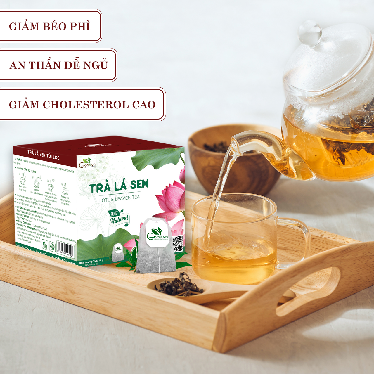 Trà lá sen túi lọc Goce