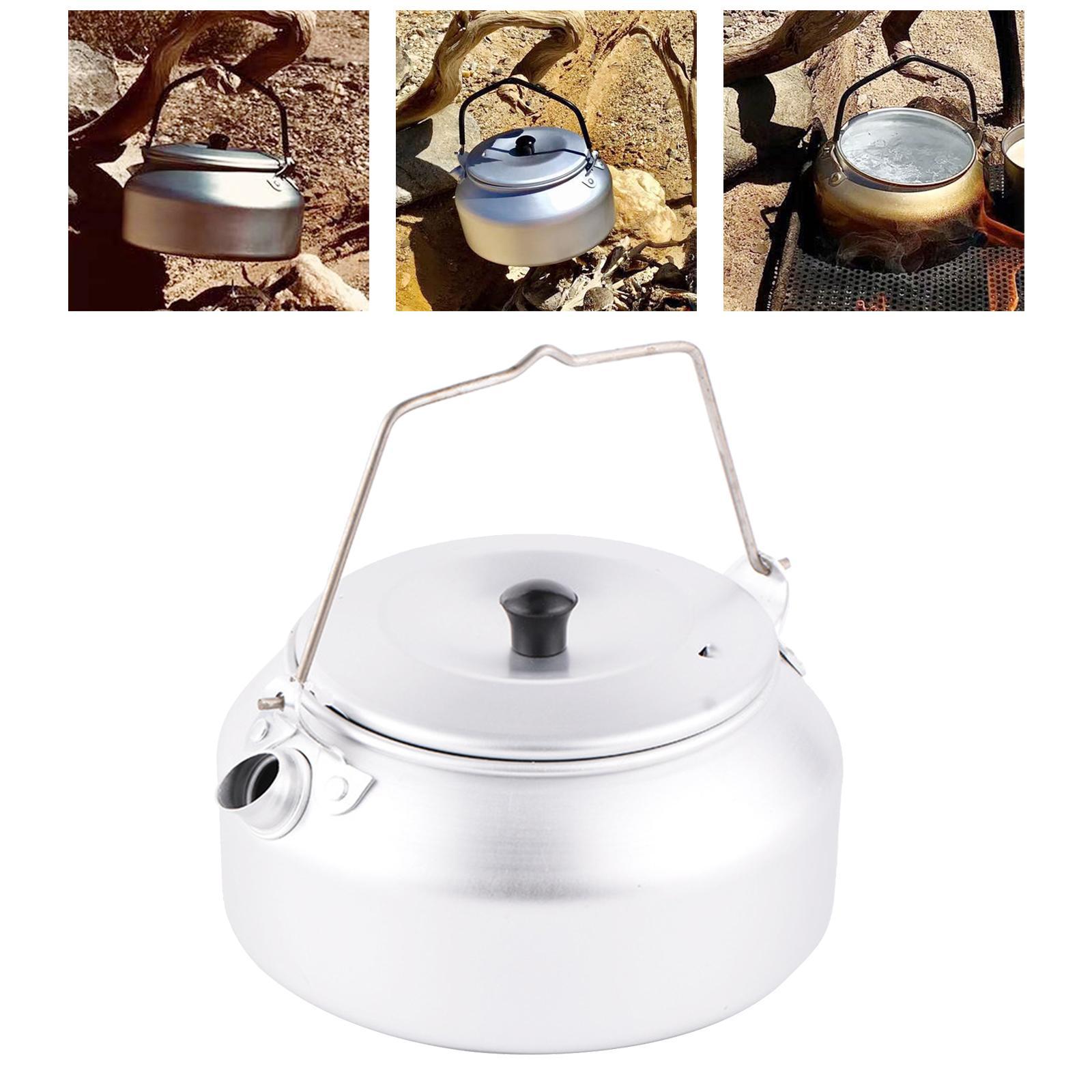 0.8L Portable Kettle Water Pot Teapot Coffee /Handle Camping Hiking