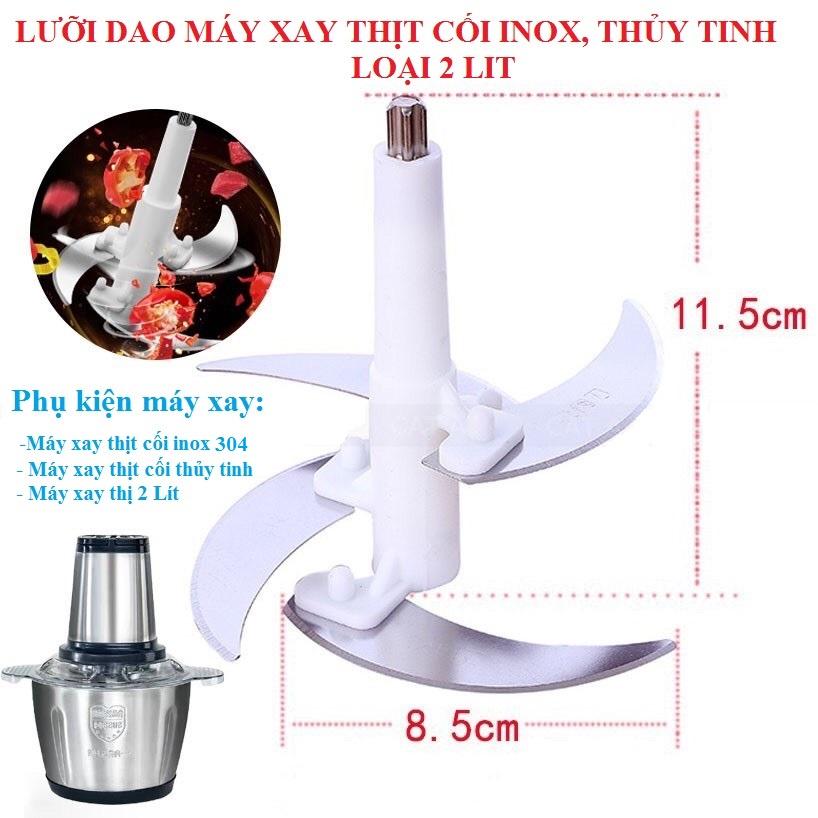 Máy xay thịt đa năng 2L cối inox, xay trộn nghiền thực phẩm