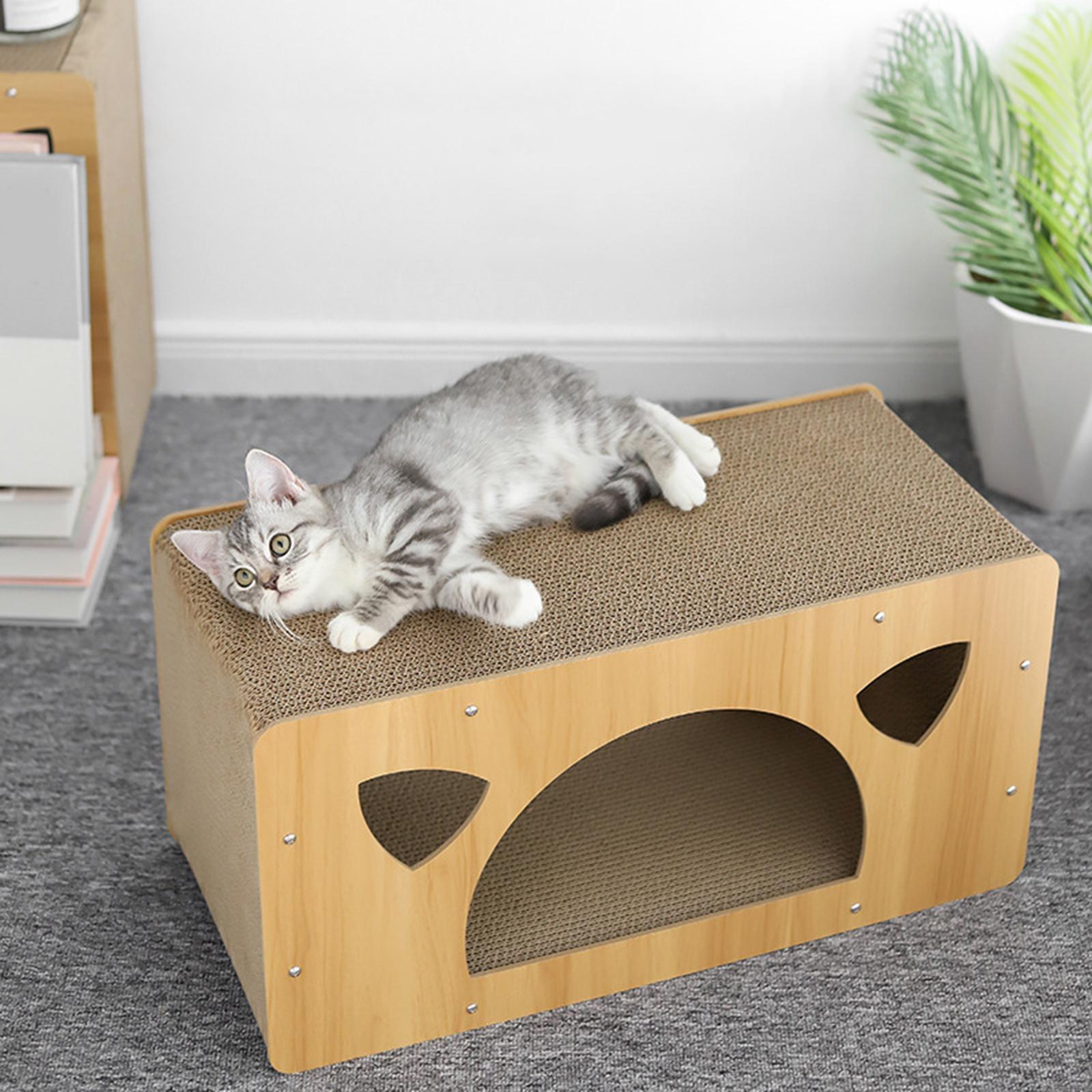 Cat Corrugated House Scratching Bed Lounge Scratcher Cardboard for Kitty