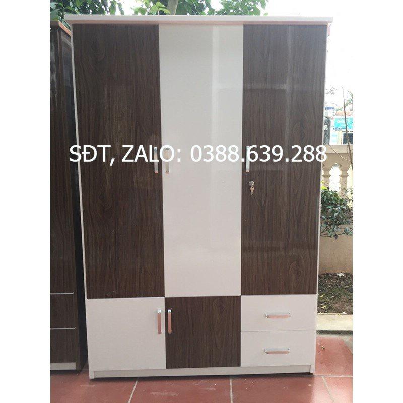 tủ quần áo nhựa đài loan 3 cánh kết hợp