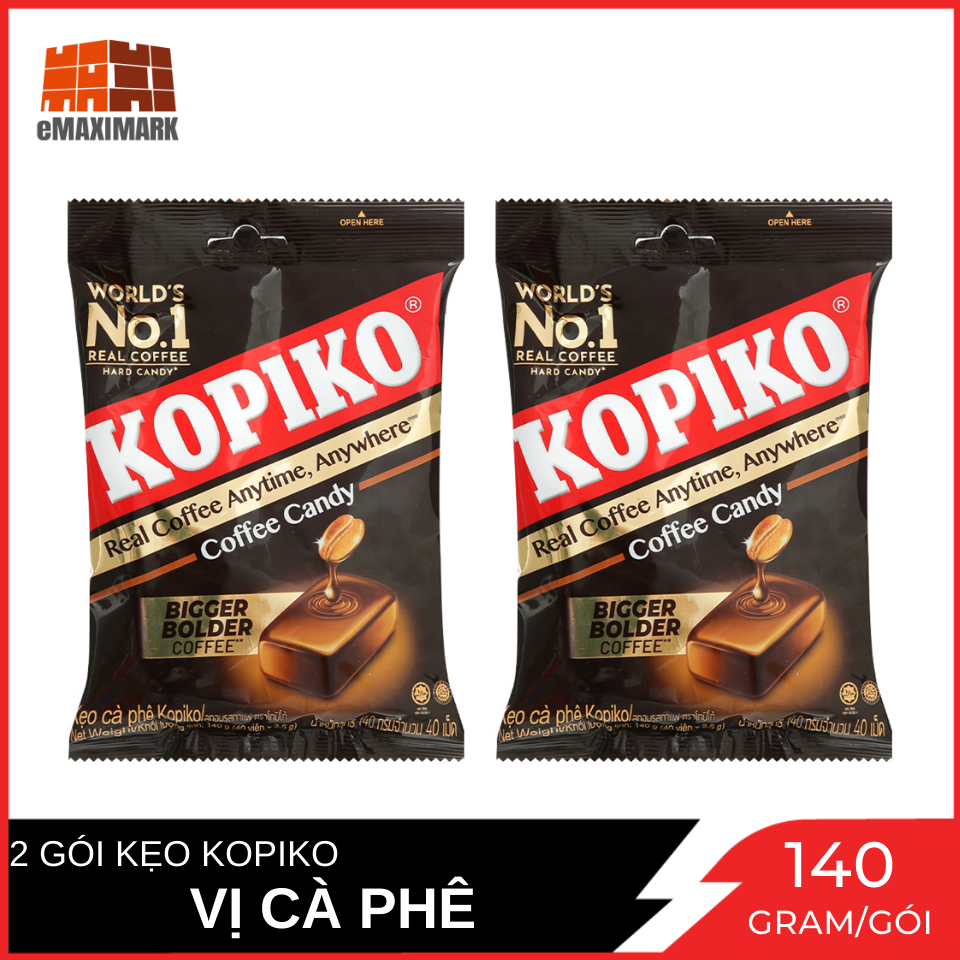 Combo 2 bịch Kẹo cà phê Kopiko Coffee Bịch 150gX2