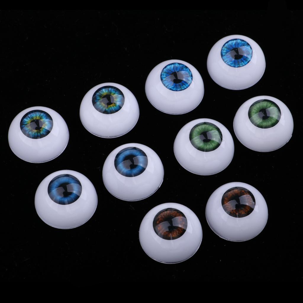 5 Pair Vivid Acrylic Eyeballs Eyes For Baby Doll BJD DIY Supplies 24mm