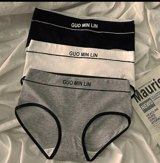 Quần lót nữ cotton caocấp nội địa Trung GuoMinLin VIỀN KẺ, thấm hút mồ hôi tốt, mềm mại, ômdáng Wo