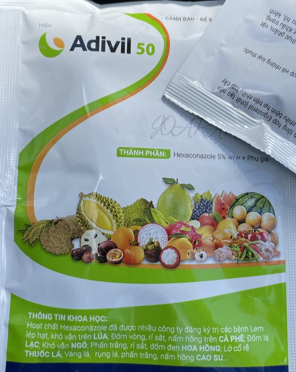 Sản phẩm trừ nấm phổ rộng Adivil gói 50ml