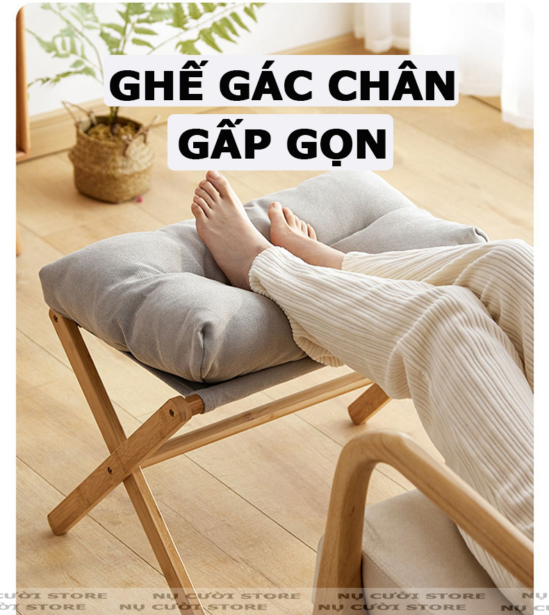 Ghế Kê Chân Gác Chân Chống Mỏi; Kệ Để Chân Gấp Gọn Phòng Khách; Ghế Sofa Nhỏ Văn Phòng