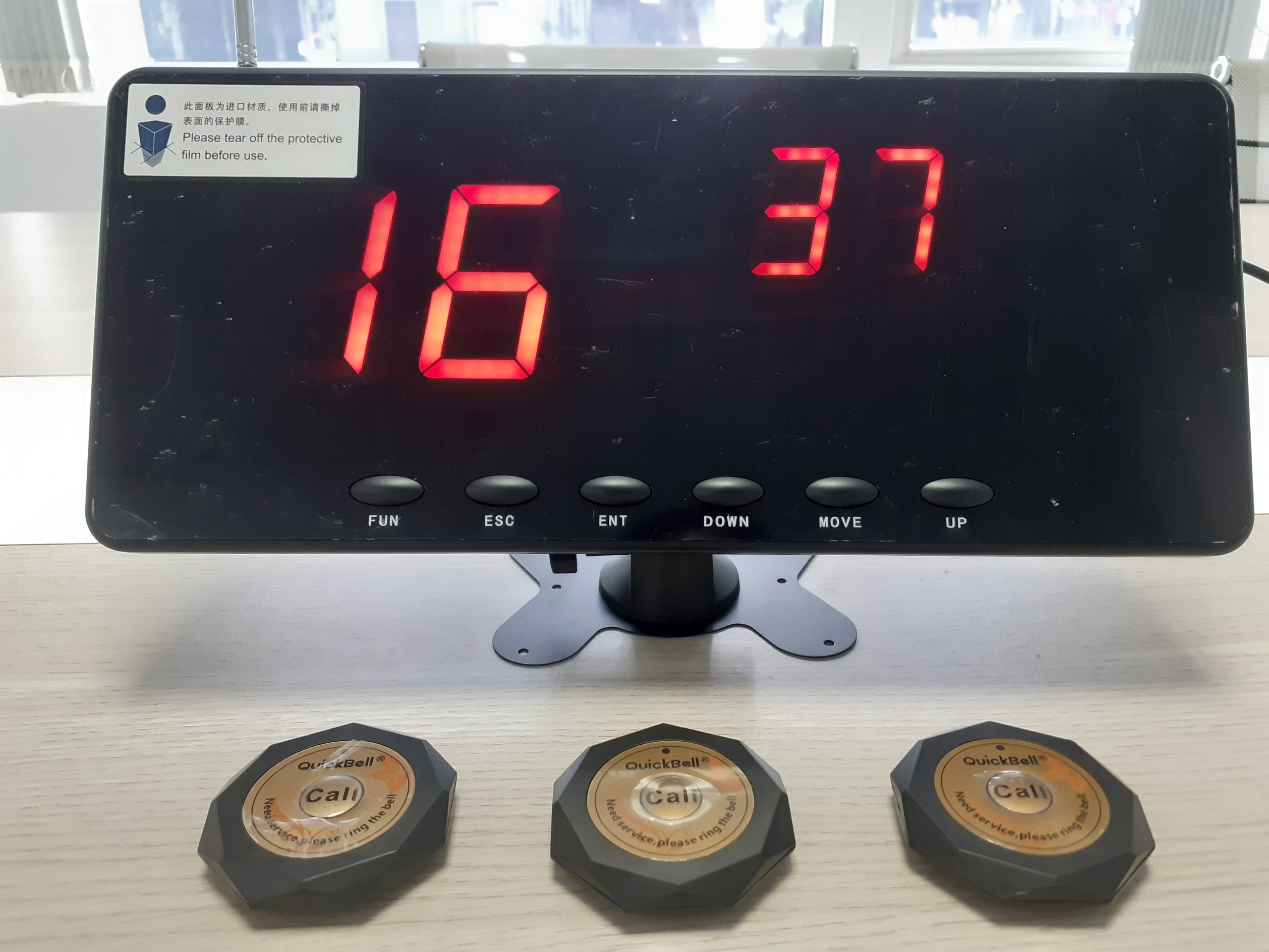 Bộ chuông gọi phục vụ không dây Quickbell S101 cho nhà hàng, quán cà phê...