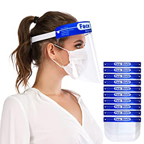 Mặt Kính Chống Giọt Bắn Face Shield Trong Suốt - Nhựa Kính Chống Lóa, Chống Mờ, Tia UV 100% - Kết Hợp Đeo Với Kính Cận, Kính Viễn, Khẩu Trang,...