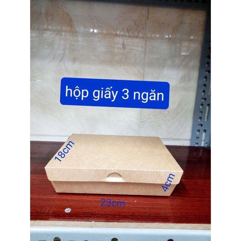 50 cái hộp giấy 3 ngăn, hộp giấy 4 ngăn