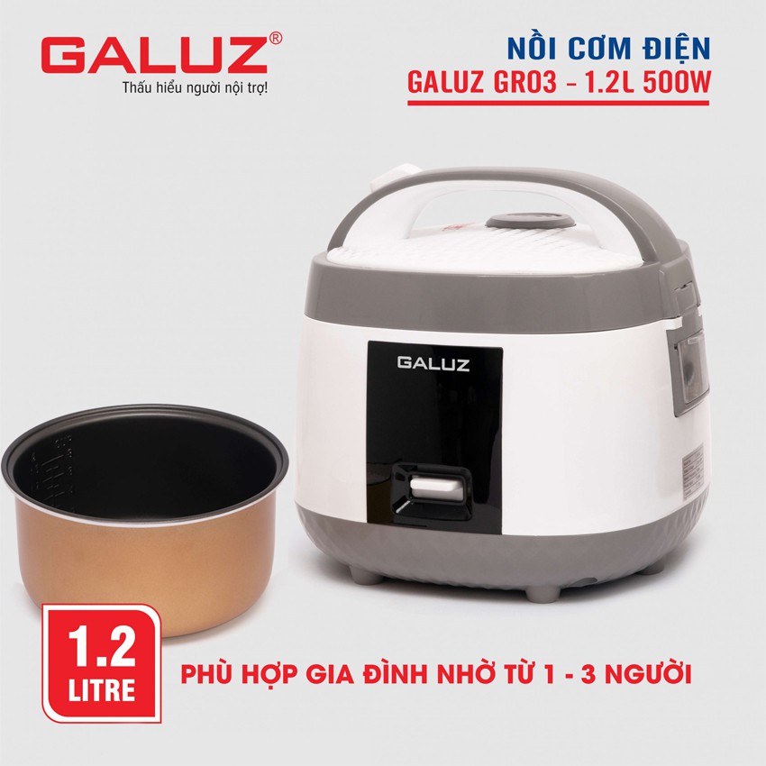 Nồi cơm điện Galuz Gr-03 Dung tích 1.2L - Hàng Chính Hãng