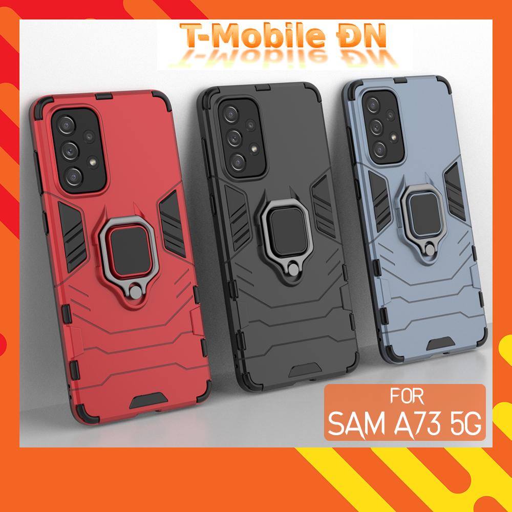 Ốp lưng dành cho Samsung A73 5G chống sốc iron man kèm nhẫn iring Bảo vệ camera và chống xem video tiện lợi
