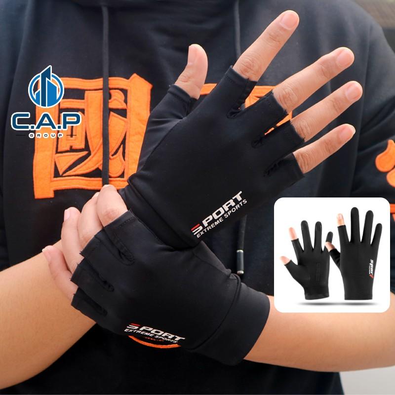 Găng bao tay chống nắng Nam Nữ ngắn và dài xỏ hở ngón thể thao SPORT chống tia UV chống trượt - CN0III6-0V2