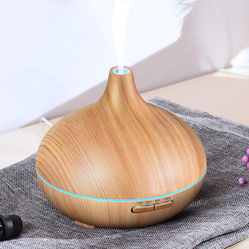 USB Máy Tạo Độ Ẩm Không Khí Thơm Khuếch Tán Điều Khiển Từ Xa 7 Màu Đèn LED Đổi Thoáng Mát Phun Sương Tạo Không Khí Cho Gia Đình 400ML