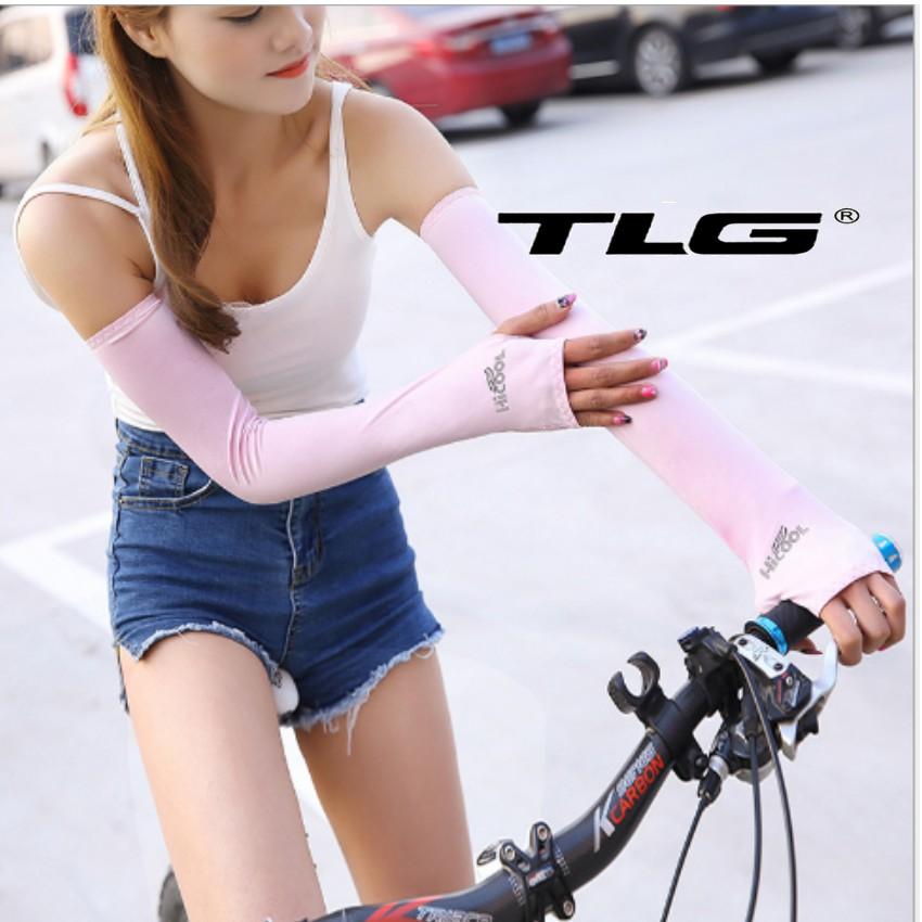 Găng Tay Chống Nắng Xỏ Ngón, Chống Tia UV Thời Trang  TI 336 2(hồng) tặng móc khóa da thật cao cấp M 550